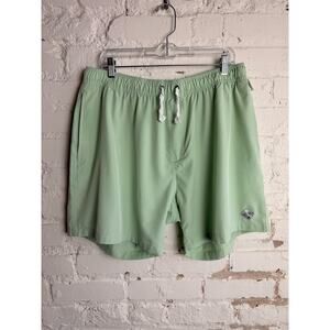 Trunks Land To Water Green Swim Shorts XXL Elastic Waist Beach Casual Summer